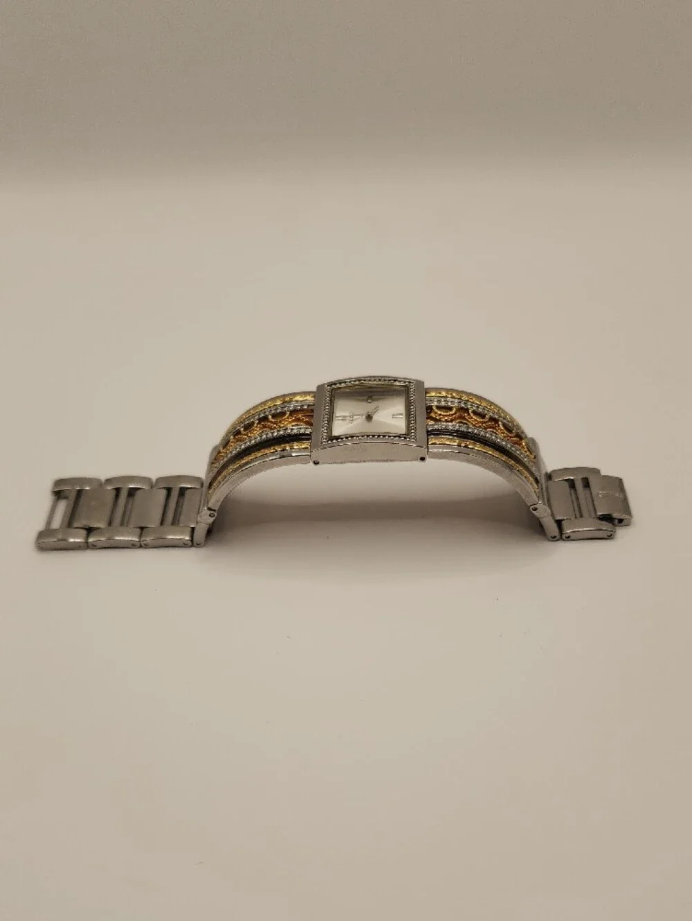 GUESS Two-Tone Gold & Silver Decorative Cuff Watch
